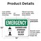 Signmission Shower And Eyewash Do Not Block With Symbol, 14 in W x Rectangle, Plastic OS-2PACK-EM-P-1014-L-10420 - alternate 5